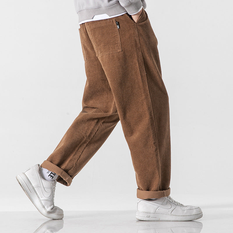 Men's Loose Fit Straight Leg Sports Pants – Autumn & Winter Athletic Joggers