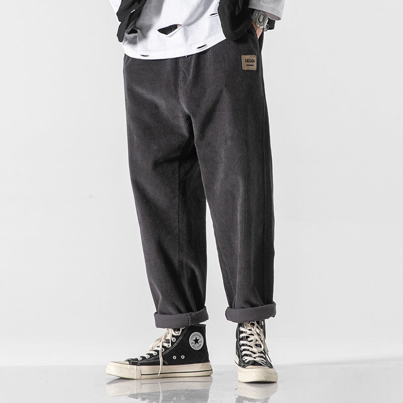 Men's Loose Fit Straight Leg Sports Pants – Autumn & Winter Athletic Joggers