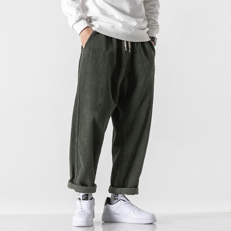 Men's Loose Fit Straight Leg Sports Pants – Autumn & Winter Athletic Joggers