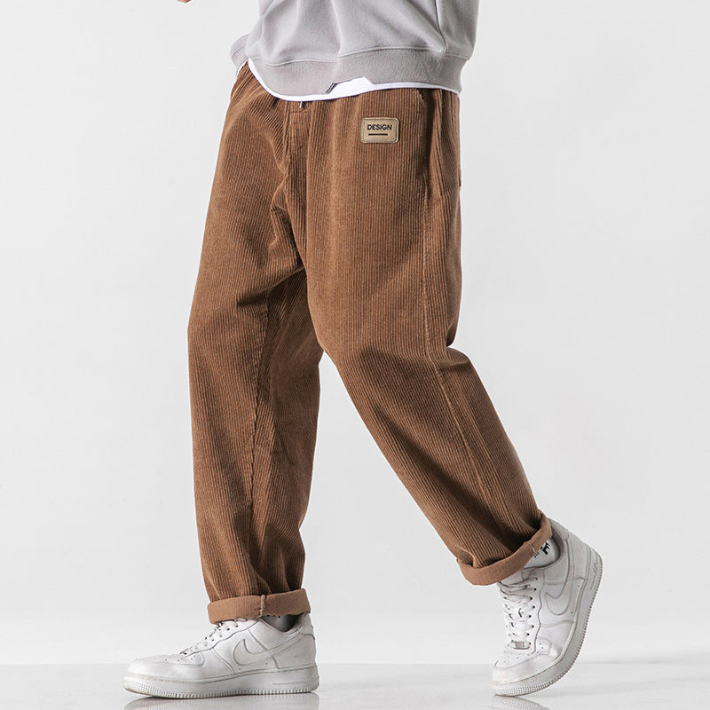 Men's Loose Fit Straight Leg Sports Pants – Autumn & Winter Athletic Joggers