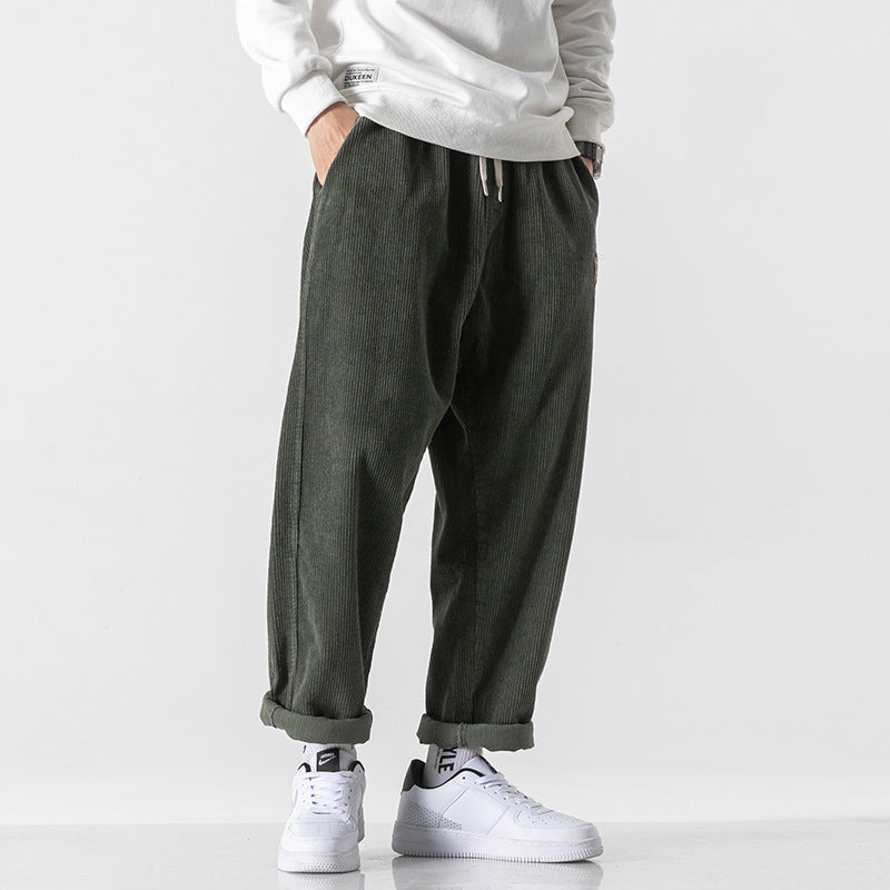 Men's Loose Fit Straight Leg Sports Pants – Autumn & Winter Athletic Joggers