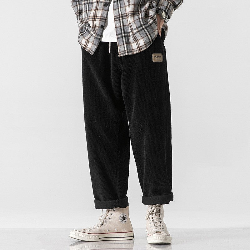 Men's Loose Fit Straight Leg Sports Pants – Autumn & Winter Athletic Joggers