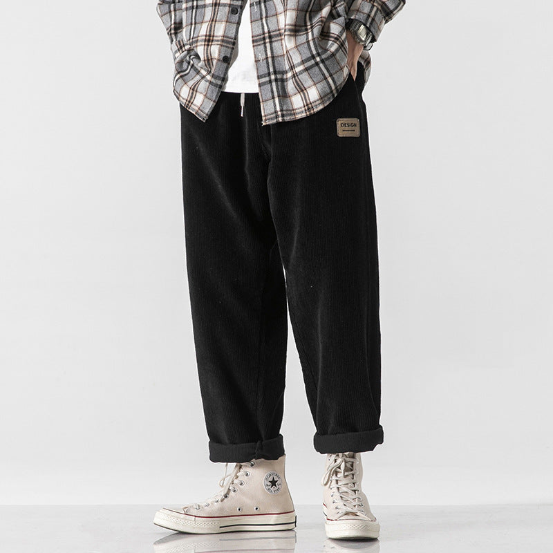 Men's Loose Fit Straight Leg Sports Pants – Autumn & Winter Athletic Joggers