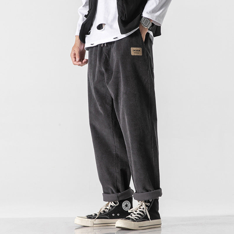 Men's Loose Fit Straight Leg Sports Pants – Autumn & Winter Athletic Joggers